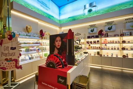 KUALA LUMPUR, MALAYSIA - CIRCA JANUARY, 2020: personal care products on display at a store in Suria KLCC shopping mall in Kuala Lumpur.のeditorial素材