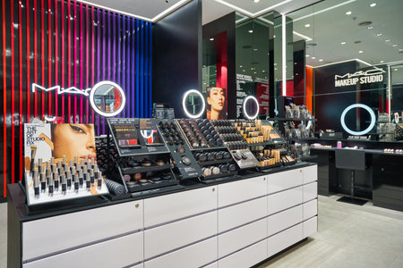 KUALA LUMPUR, MALAYSIA - CIRCA JANUARY, 2020: interior shot of MAC store in Pavilion Kuala Lumpur shopping centre.のeditorial素材