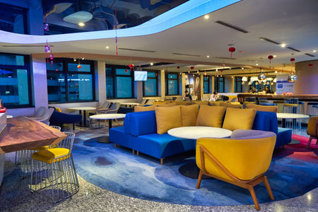 KUALA LUMPUR, MALAYSIA - CIRCA JANUARY, 2020: interior shot of Holiday Inn Express in Kuala Lumpur.のeditorial素材