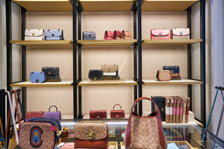 KUALA LUMPUR, MALAYSIA - CIRCA JANUARY, 2020: interior shot of Coach store at Pavilion Kuala Lumpur shopping centre.のeditorial素材