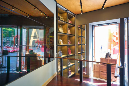 KUALA LUMPUR, MALAYSIA - CIRCA JANUARY, 2020: interior shot of Coach store at Pavilion Kuala Lumpur shopping centre.のeditorial素材