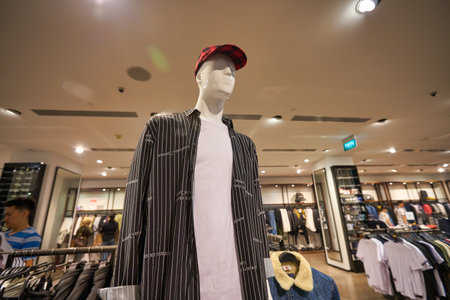 SINGAPORE - CIRCA JANUARY, 2020: interior shot of Zara store in Singapore.のeditorial素材