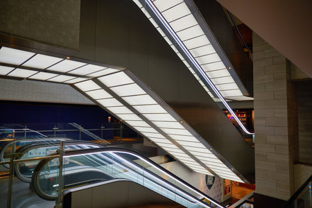 SINGAPORE - CIRCA JANUARY, 2020: interior shot of a shopping center in Singapore.のeditorial素材
