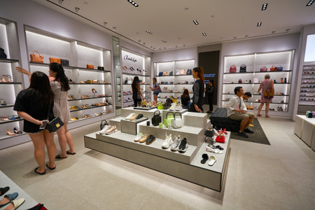 SINGAPORE - CIRCA JANUARY, 2020: interior shot of Charles and Keith store in Singaporeのeditorial素材