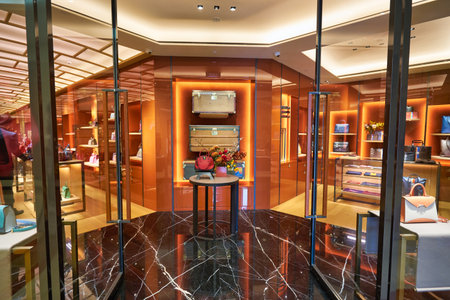 SINGAPORE - CIRCA JANUARY, 2020: entrance to Moynat store in Nge Ann City shopping center.
