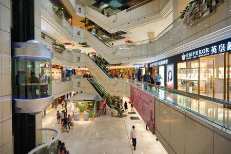 SINGAPORE - CIRCA JANUARY, 2020: interior shot of Wisma Atria shopping centre in Singapore.