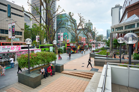 SINGAPORE - CIRCA JANUARY, 2020: street level view of Singapore.