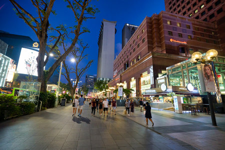SINGAPORE - CIRCA JANUARY, 2020: street level view of Singapore.