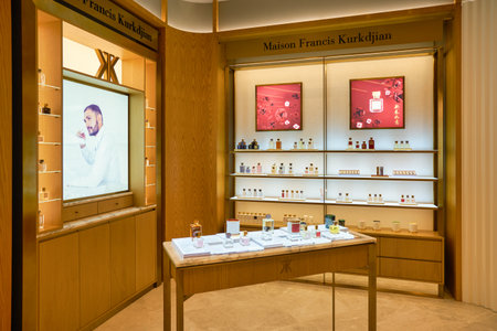 SINGAPORE - CIRCA JANUARY, 2020: interior shot of escentials store at ION Orchard shopping mall in Singapore.のeditorial素材