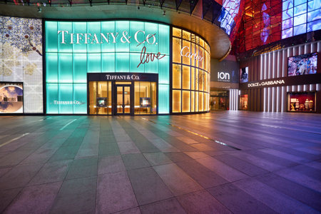SINGAPORE - CIRCA JANUARY, 2020: ION Orchard shopping mall in Singapore.のeditorial素材