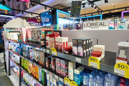KUALA LUMPUR, MALAYSIA - CIRCA JANUARY, 2020: goods on display in PLAY UP at Fahrenheit 88 shopping center in Kuala Lumpur.のeditorial素材
