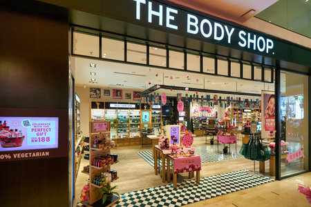 KUALA LUMPUR, MALAYSIA - CIRCA JANUARY, 2020: entrance to The Body Shop in Kuala Lumpur.のeditorial素材