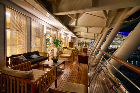 SINGAPORE - JANUARY 20, 2020: seats at Louis Vuitton Island Maison at the Shoppes at Marina Bay Sandsのeditorial素材