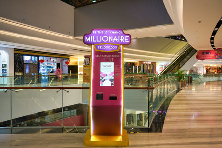 SINGAPORE - CIRCA JANUARY, 2020: Millionaire self-service kiosk at Singapore Changi International Airport.のeditorial素材