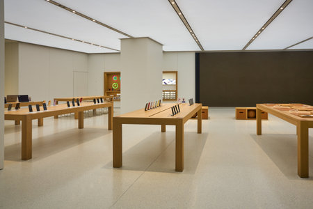 SINGAPORE - CIRCA JANUARY, 2020: goods on display at Apple Jewel Changi Airportのeditorial素材