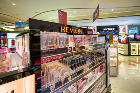 SINGAPORE - CIRCA JANUARY, 2020: personal care products on display at store in Changi Airport.のeditorial素材
