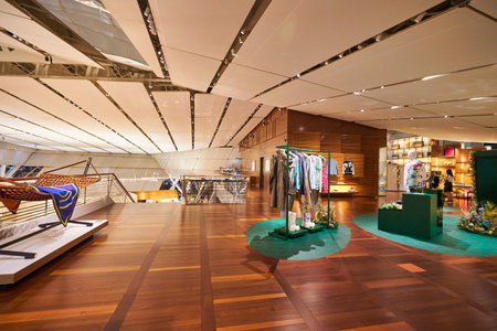 SINGAPORE - JANUARY 20, 2020: interior shot of Louis Vuitton Island Maison at the Shoppes at Marina Bay Sandsのeditorial素材