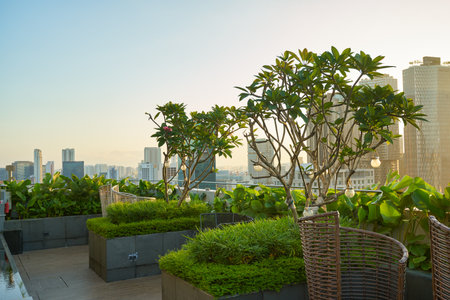 SINGAPORE - CIRCA JANUARY, 2020: view from Mercure Singapore Bugis in the morning.のeditorial素材