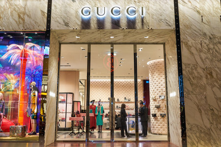 HONG KONG, CHINA - CIRCA DECEMBER, 2019: Gucci store in Hong Kongのeditorial素材
