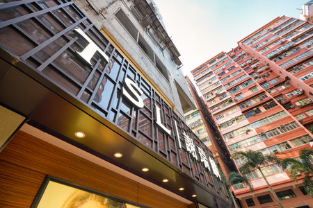 HONG KONG - CIRCA DECEMBER, 2019: TSL sign as seen in Hong Kong.のeditorial素材