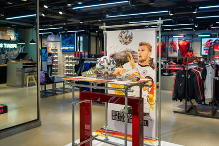 HONG KONG - CIRCA DECEMBER, 2019: interior shot of Adidas store in Hong Kong.のeditorial素材