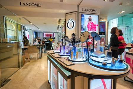 HONG KONG - CIRCA DECEMBER, 2019: personal care products on display at Harbour City shopping centre.のeditorial素材