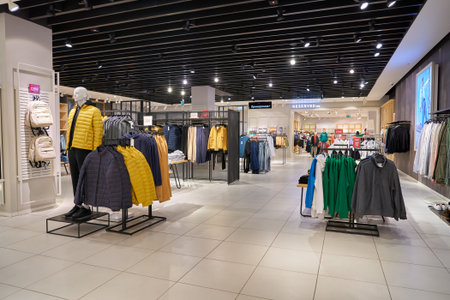 SAINT PETERSBURG, RUSSIA - CIRCA SEPTEMBER, 2022: interior shot of Reserved store.のeditorial素材