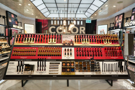 HONG KONG - CIRCA DECEMBER, 2019: interior shot of Bobbi Brown store at Elements shopping mall in Hong Kong.のeditorial素材