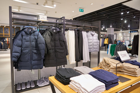 SAINT PETERSBURG, RUSSIA - CIRCA SEPTEMBER, 2022: interior shot of Reserved store.