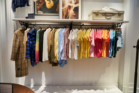 SAINT PETERSBURG, RUSSIA - CIRCA SEPTEMBER, 2022: interior shot of Polo Ralph Lauren store.のeditorial素材