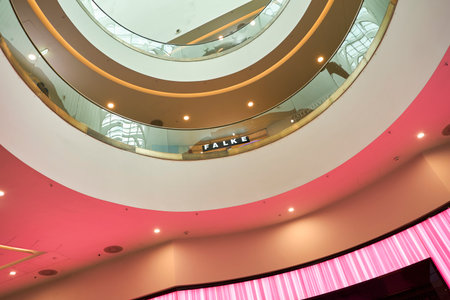 SAINT PETERSBURG, RUSSIA - CIRCA SEPTEMBER, 2022: interior shot of Galeria Shopping Mall.のeditorial素材