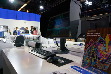 COLOGNE, GERMANY - CIRCA SEPTEMBER, 2018: Eizo display as seen in Epson space at Photokina...