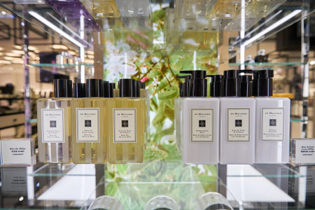 BANGKOK, THAILAND - CIRCA JANUARY, 2020: Jo Malone products displayed at Siam Discovery shopping...