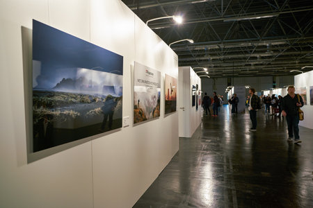 COLOGNE, GERMANY - CIRCA SEPTEMBER, 2018: interior shot of Photokina Exhibition. Photokina is a...