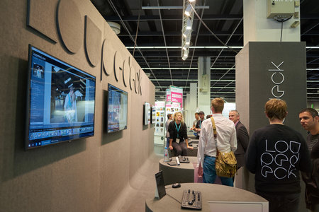 COLOGNE, GERMANY - CIRCA SEPTEMBER, 2018: Loupedeck stand at Photokina Exhibition. Photokina is a...