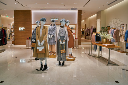 SHENZHEN, CHINA - CIRCA NOVEMBER, 2019: interior shot of Elegant Prosper store in Shenzhen.のeditorial素材