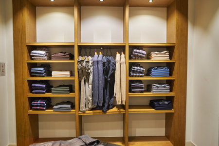 SHENZHEN, CHINA - CIRCA NOVEMBER, 2019: interior shot of Massimo Dutti store in Shenzhen.のeditorial素材