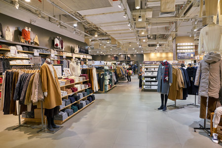 SHENZHEN, CHINA - CIRCA NOVEMBER, 2019: interior shot of Muji store in Shenzhen.