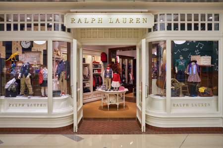 SHENZHEN, CHINA - CIRCA NOVEMBER, 2019: entrance to Ralph Lauren store in Shenzhen.