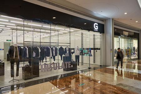 SHENZHEN, CHINA - CIRCA NOVEMBER, 2019: apparel on display at Givenchy store in Shenzhen.のeditorial素材
