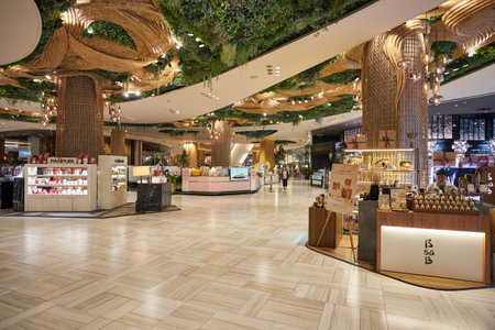 BANGKOK, THAILAND - CIRCA JANUARY, 2020: interior shot of Siam Paragon shopping mall in Bangkok.のeditorial素材