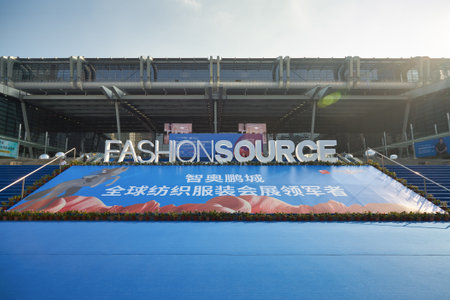 SHENZHEN, CHINA - 27 NOVEMBER, 2019: Fashion Source sign seen at Shenzhen Convention and Exhibition...