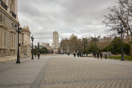 MADRID, SPAIN - CIRCA JANUARY, 2020: street level view of Madrid.のeditorial素材