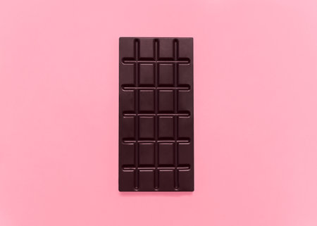 Chocolate bar Top view photo with copy spaceの写真素材