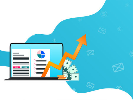Accounting Vector illustration for posters and banners with copy spaceのイラスト素材