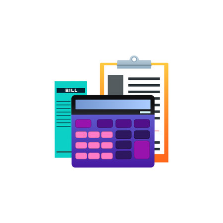 Bookkeeping Vector isolated icon in flat designのイラスト素材