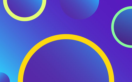 Abstract background with circles Trendy vector illustration Many different round shapes with...