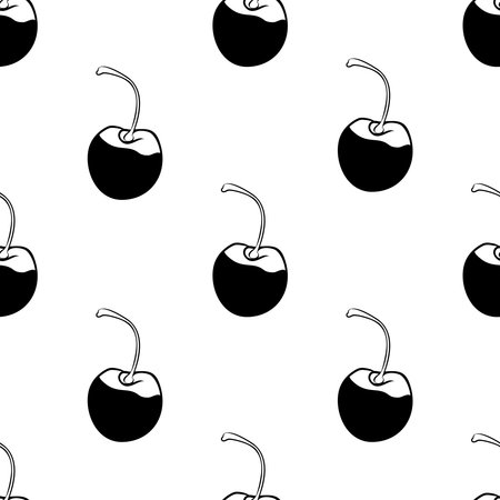 Cherry berry seamless pattern Vector illustrationのイラスト素材