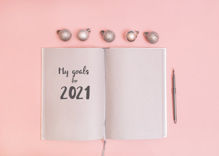 2021 year plans Photo with copy space .の写真素材