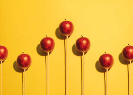 Apple candy Photo template with copy spaceの写真素材